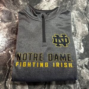 NWOT Notre Dame Long Sleeve 1/4 Zip Sweater Sweatshirt Youth XL (unisex)